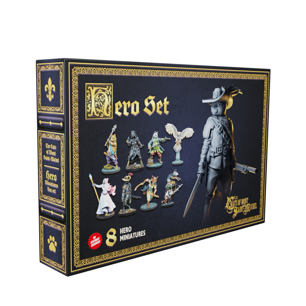 RAYBOX Games The Cats of Mont Saint Michel Hero Miniatures Set