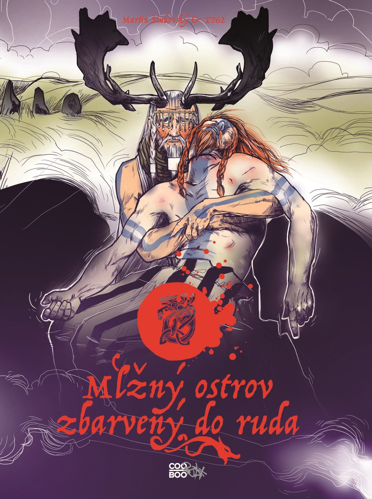 COOBOO Mlžný ostrov zbarvený do ruda