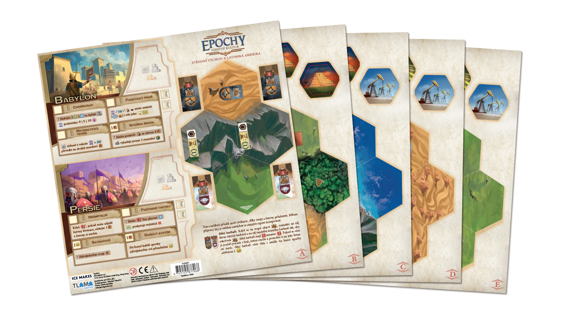 TLAMA games Epochy: Vzestup kultur - Střední východ a Jižní Amerika rozšíření (Epochs: Course of Cultures CZ)