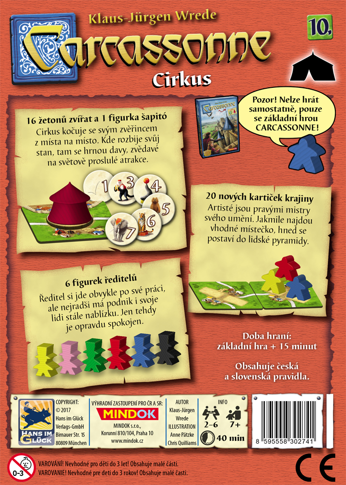 Mindok Carcassonne 2. edice: Cirkus Obrázek
