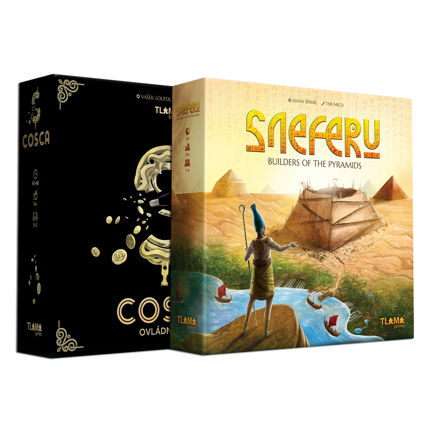 TLAMA games COSCA: Ovládni mafii (CZ) + Sneferu: Stavitelé pyramid (CZ/EN) (Cosca: Take over the Mafia CZ + Sneferu: Builders of Pyramids CZ/EN)