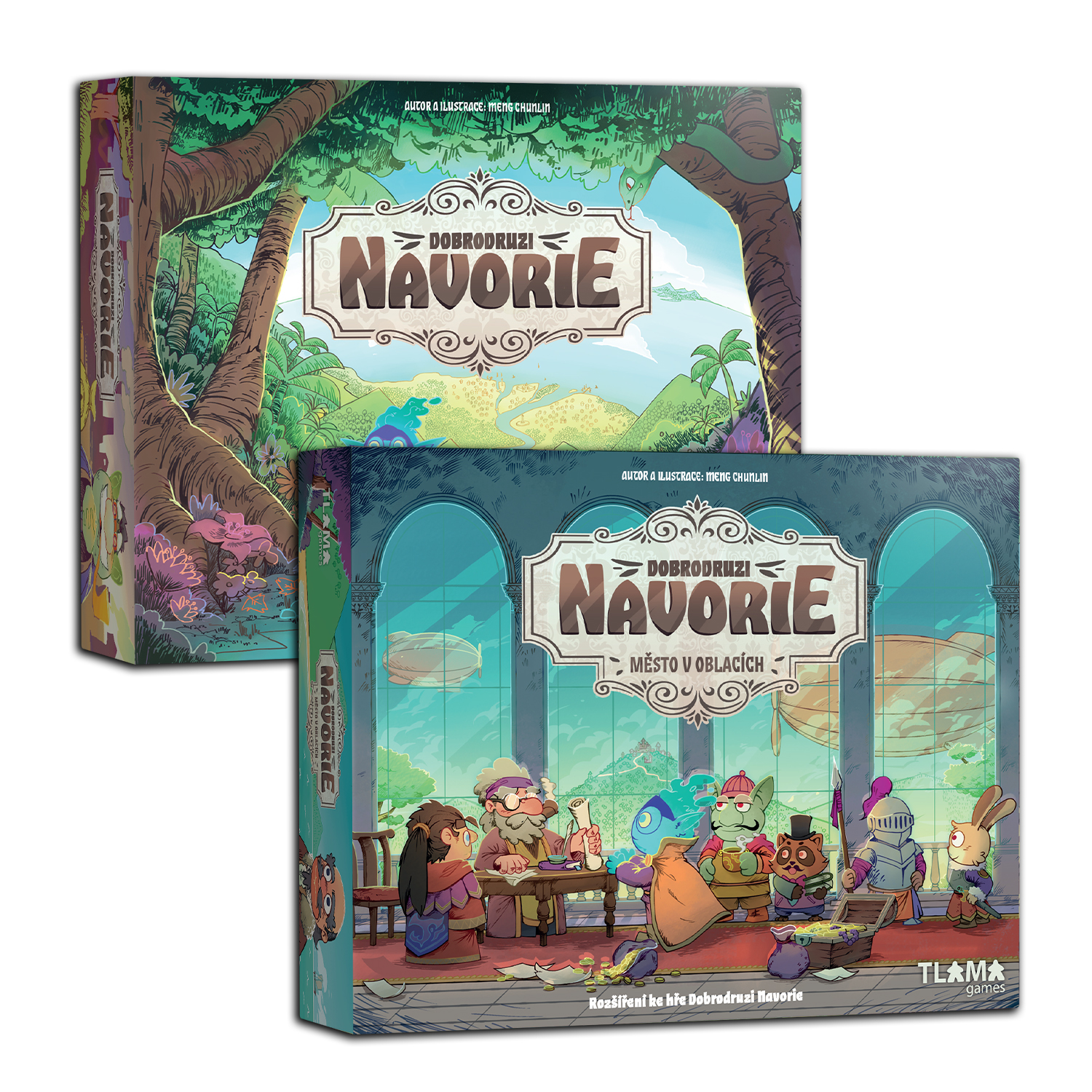 TLAMA games Dobrodruzi Navorie + Město v oblacích (Explorers of Navoria CZ + Forgotten Lands CZ)
