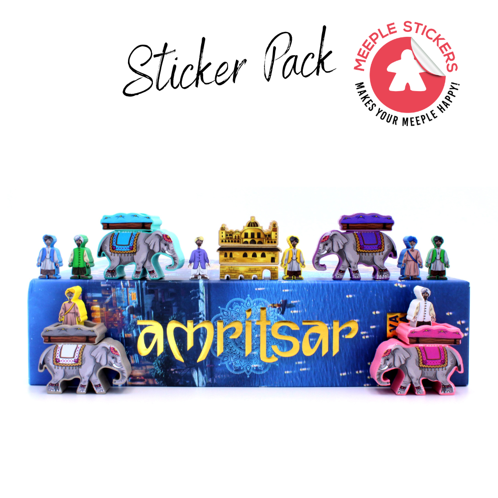 MeepleStickers Samolepky pro Amritsar (A Feast for Odin Stickers)