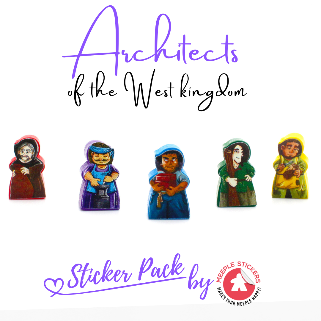 MeepleStickers Samolepky pro Architekty Z&aacute;padn&iacute;ho kr&aacute;lovstv&iacute; (Architects of the West kingdom Stickers)
