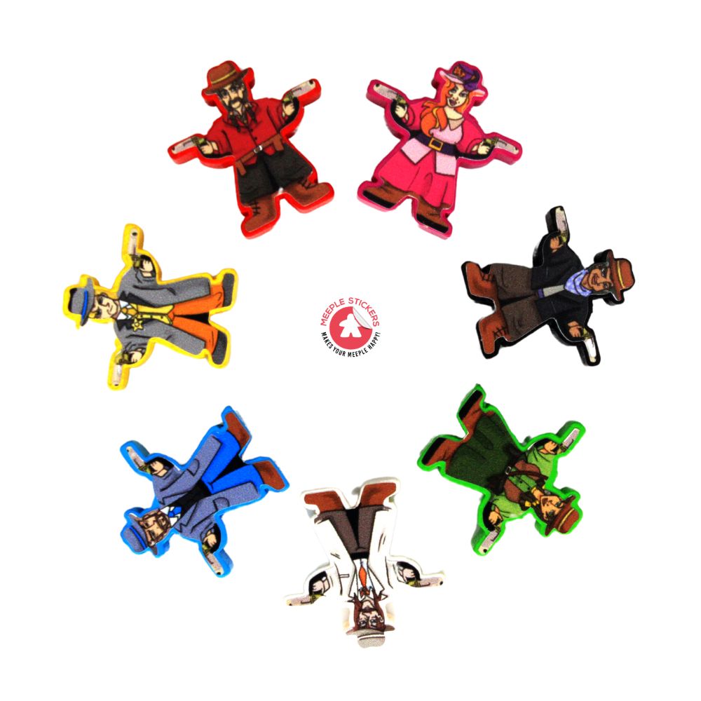 MeepleStickers Samolepky pro Colt Express (Colt Express Stickers)