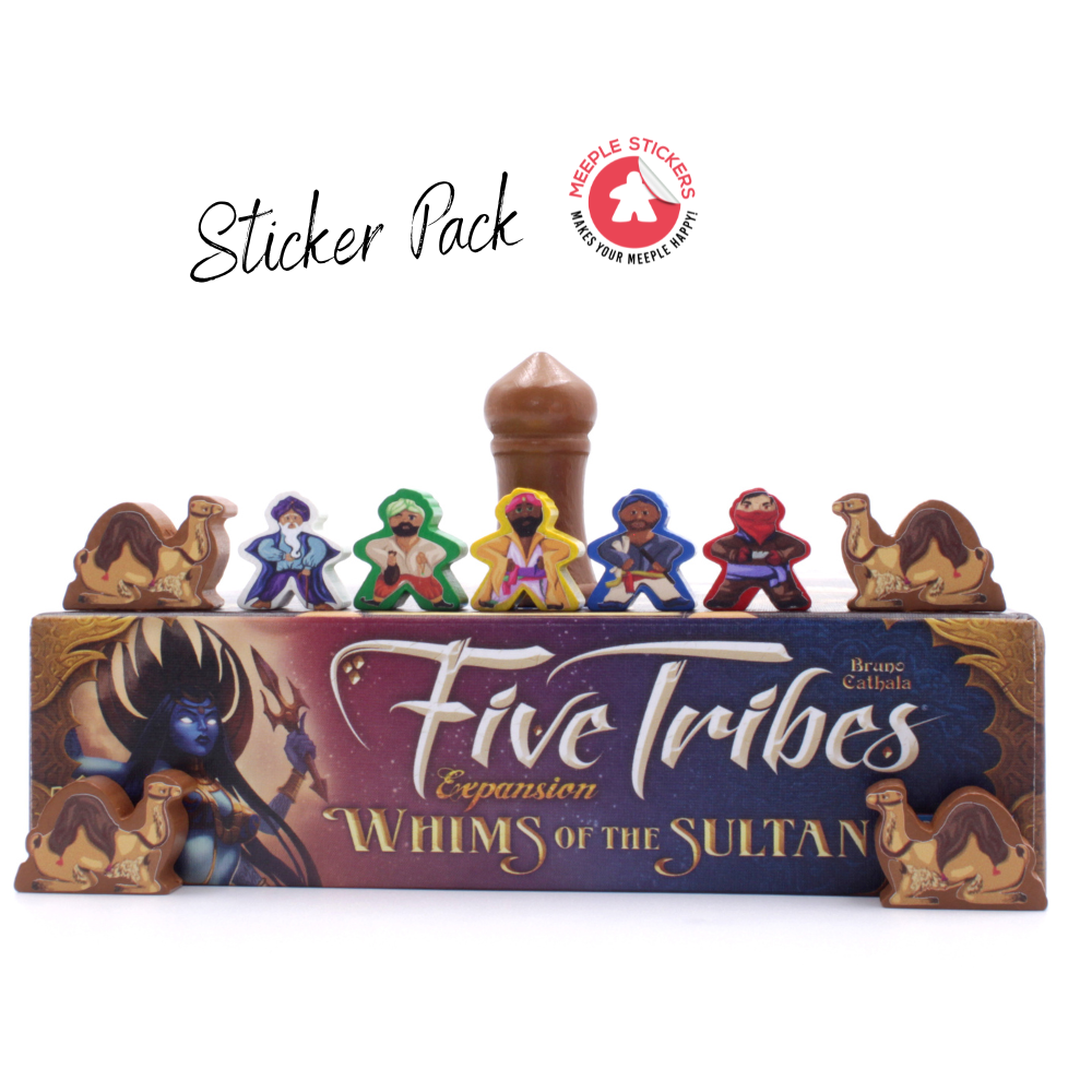 MeepleStickers Samolepky pro Five Tribes: Whims of the Sultan (Five Tribes: Whims of the Sultan Stickers)