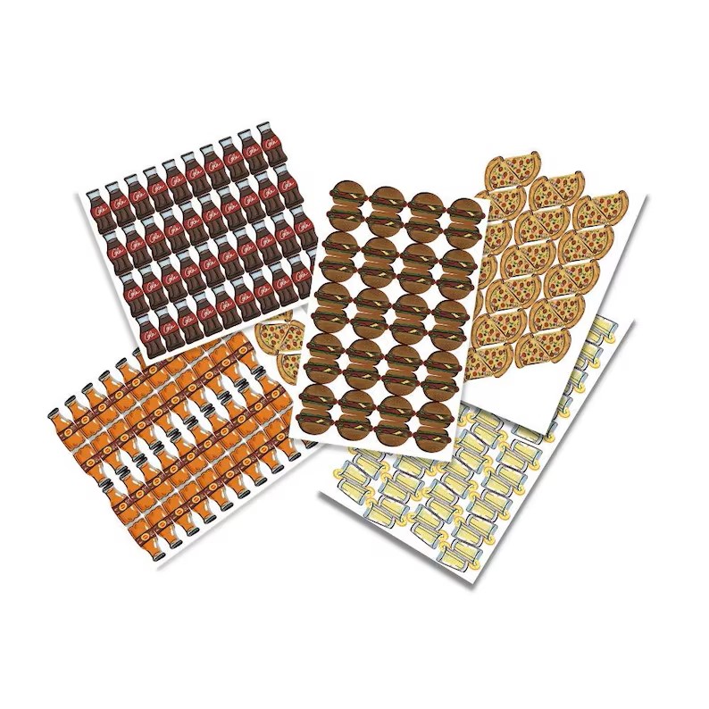 MeepleStickers Samolepky pro Kr&aacute;lov&eacute; rychl&eacute;ho občerstven&iacute; (Food Chain Magnate Stickers)