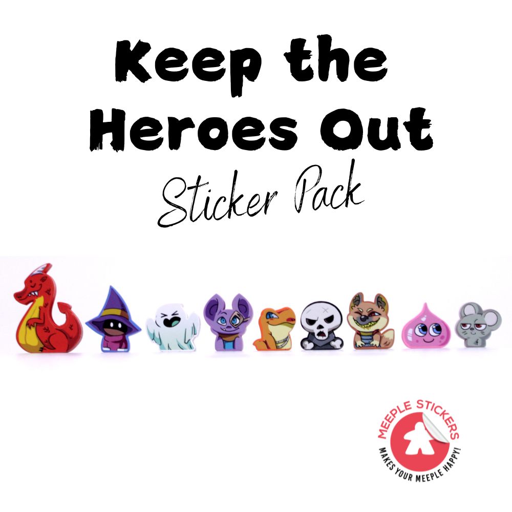 MeepleStickers Samolepky pro Př&iacute;&scaron;eř&iacute;: Hrdinům vstup zak&aacute;z&aacute;n (Keep the Heroes Out! Stickers)