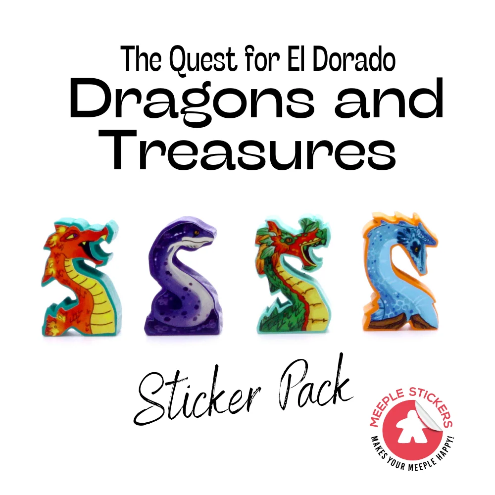MeepleStickers Samolepky pro The Quest for El Dorado: Dragons, Treasures & Mysteries