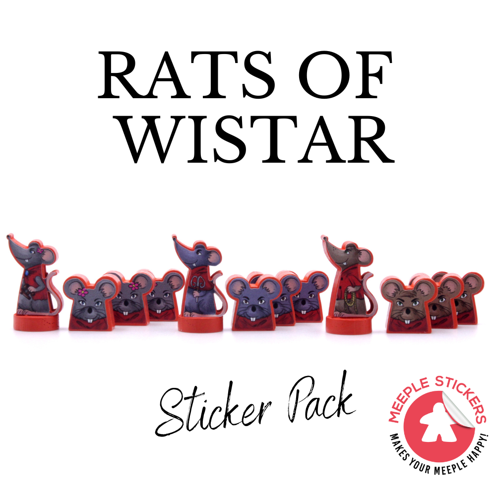MeepleStickers Samolepky pro Krysy z Wistaru (Rats of Wistar Stickers)
