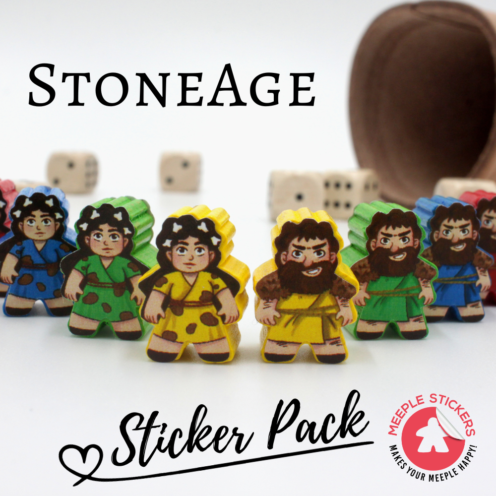 MeepleStickers Samolepky pro Doba kamenná (Stone Age Stickers)