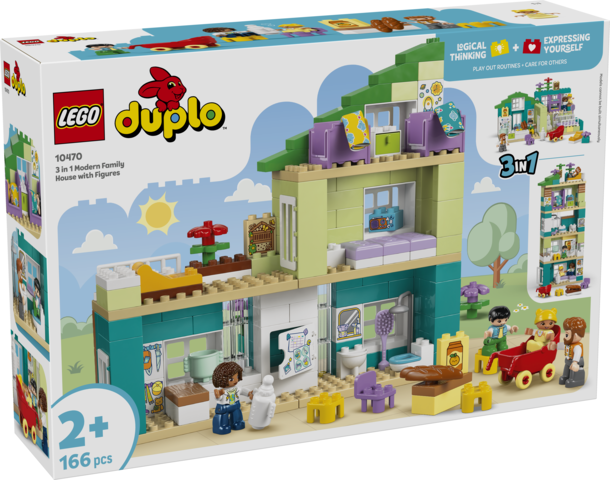 LEGO LEGO&reg; DUPLO&reg; Modern&iacute; rodinn&yacute; dům 3 v 1 s figurkami 10470 (3 in 1 Modern Family House with Figures)