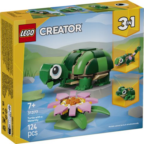 LEGO LEGO® Creator 3 v 1 Želva s leknínem 31377 (Turtle with a Water Lily Flower)