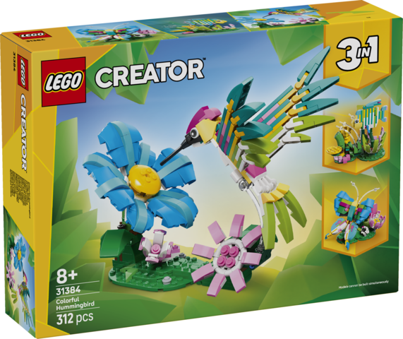 LEGO LEGO® Creator 3 v 1 Divoká zvířata: Barevný kolibřík 31384 (Wild Animals: Colourful Hummingbird)