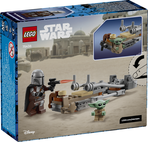 LEGO LEGO® Mandalorian a Grogu a spídrová motorka 75436