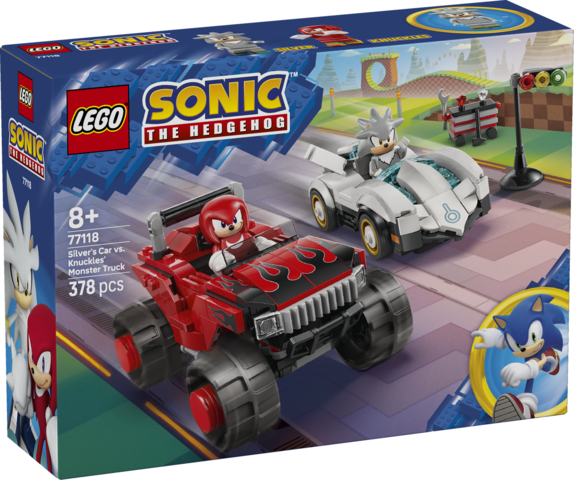 LEGO LEGO® Sonic the Hedgehog™ Silver a jeho auto vs. Knuckles a jeho monster truck 77118 (Silver's Car vs. Knuckles' Monster Truck)