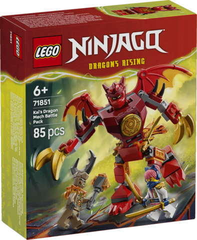 LEGO LEGO® NINJAGO® Kaiův bojový balíček s dračím oblekem 71851 (Kai's Dragon Mech Battle Pack)