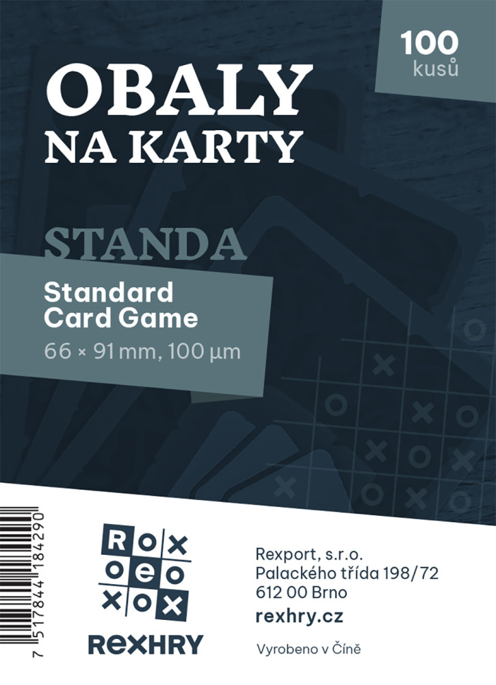 REXhry Obaly na karty REX - Standard Card Game - Standa - 66x91 mm 100ks