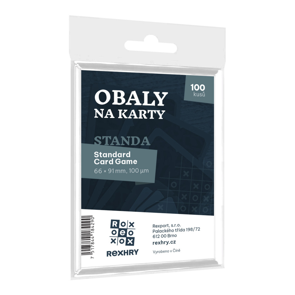 REXhry Obaly na karty REX - Standard Card Game - Standa - 66x91 mm 100ks
