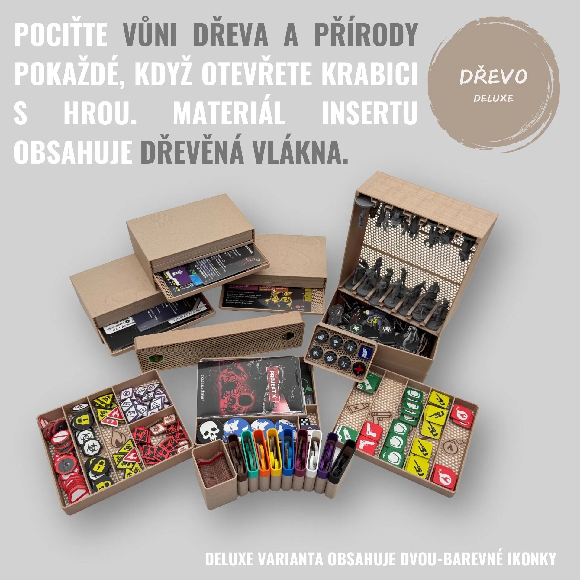 Woodneq Zk&aacute;za na orbitě - varianta s figurkami - INSERT do hry Varianta: Deluxe dřevo NEN&Iacute; HRA! Insert: Stationfall