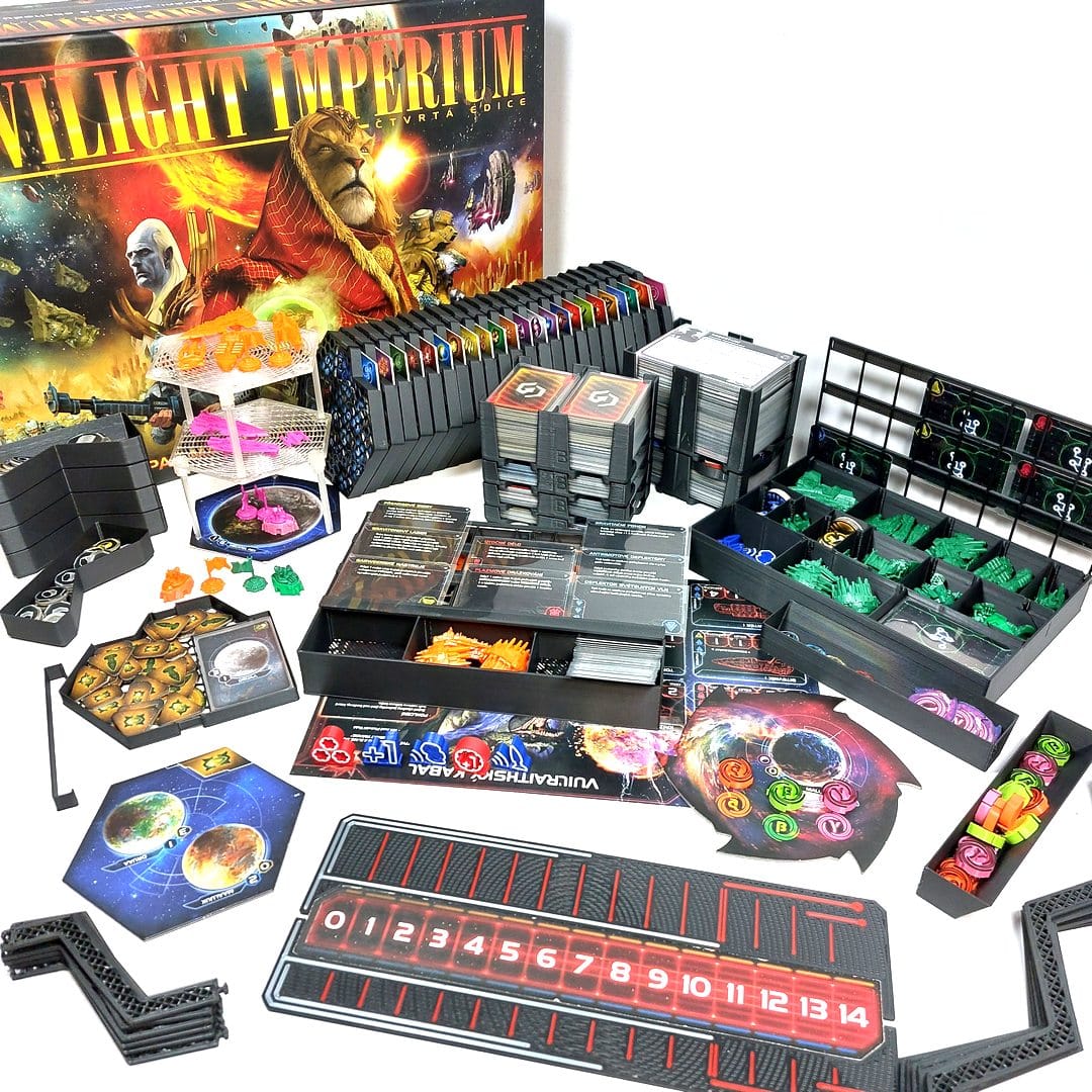 Inserty HERMAN Twilight Imperium: 4th Edition + Prophecy of Kings + Thunder’s Edge + kodex 1, 2, 3 Varianta: Komplet NENÍ HRA! Insert: Twilight Imperium: 4. edice + Prophecy of Kings + kodex 1, 2, 3