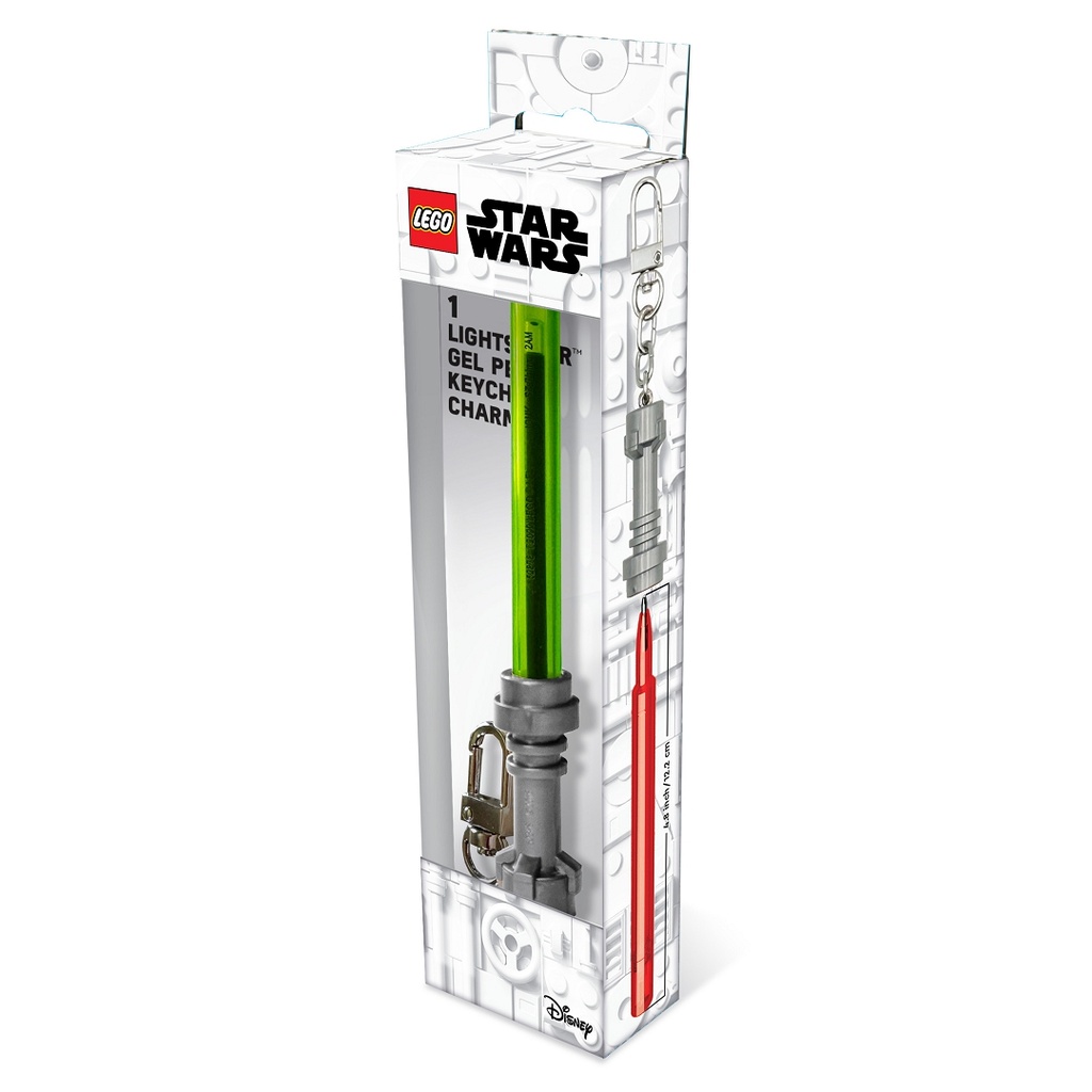 LEGO Star Wars gelové pero Světelný meč s klipem - světle zelené