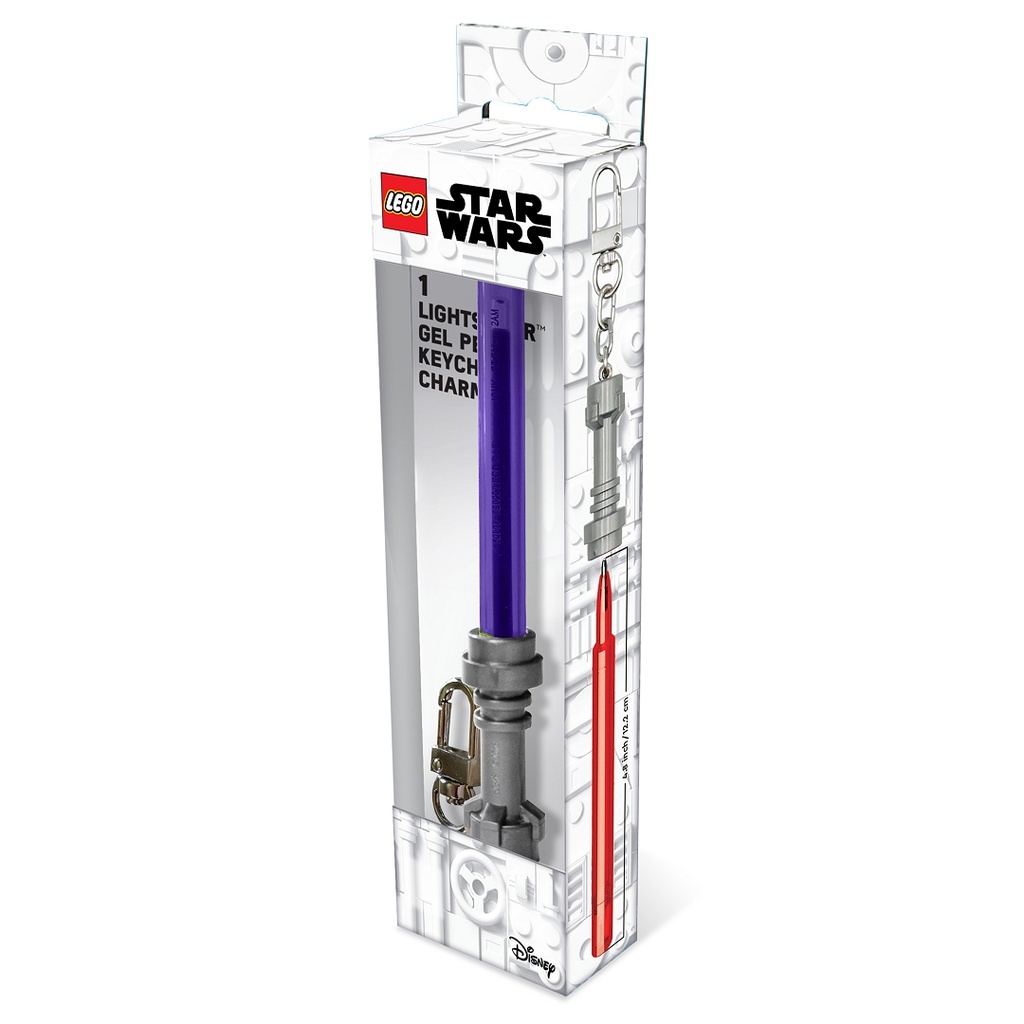 LEGO Star Wars gelové pero Světelný meč s klipem - fialové