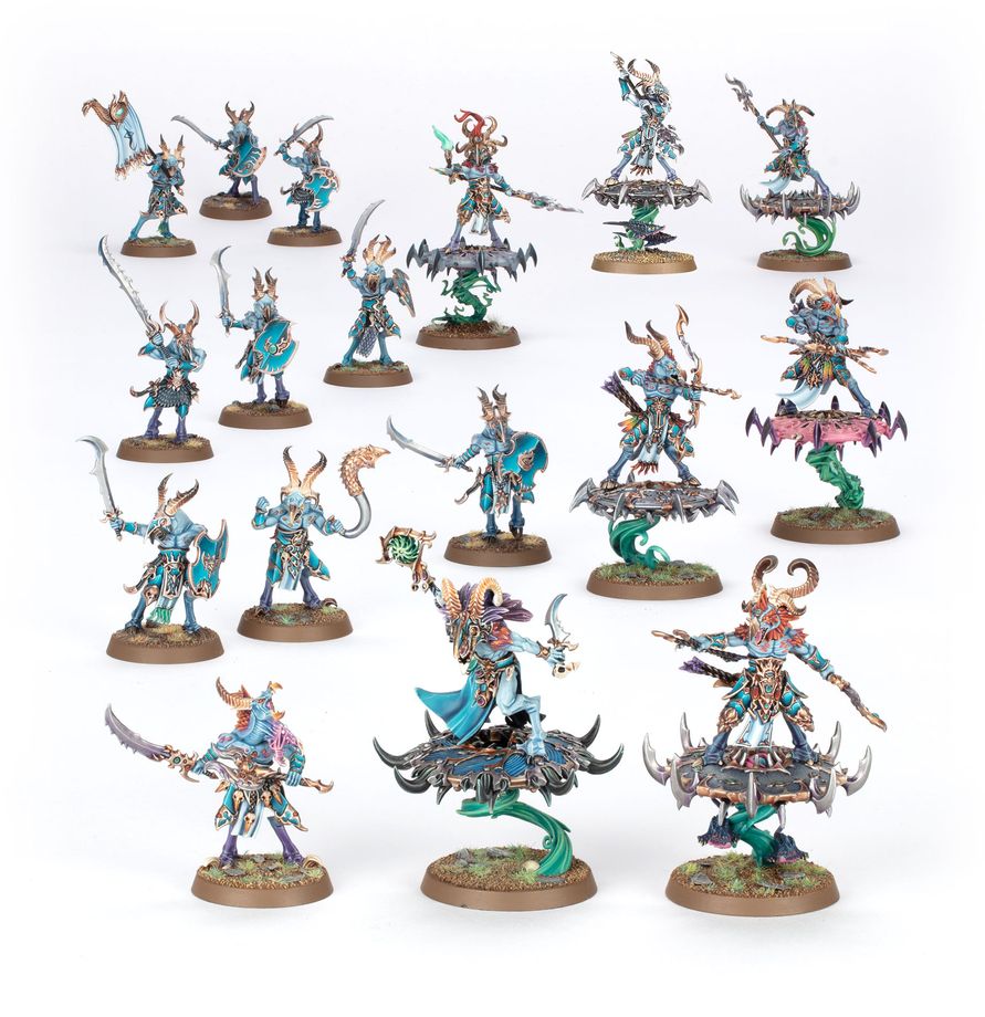 Games Workshop Warhammer Age of Sigmar: Spearhead: Disciples of Tzeentch – Tzaangor Warflock