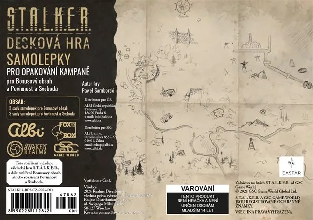 Albi Stalker - Sada náhradních samolepek a map 2