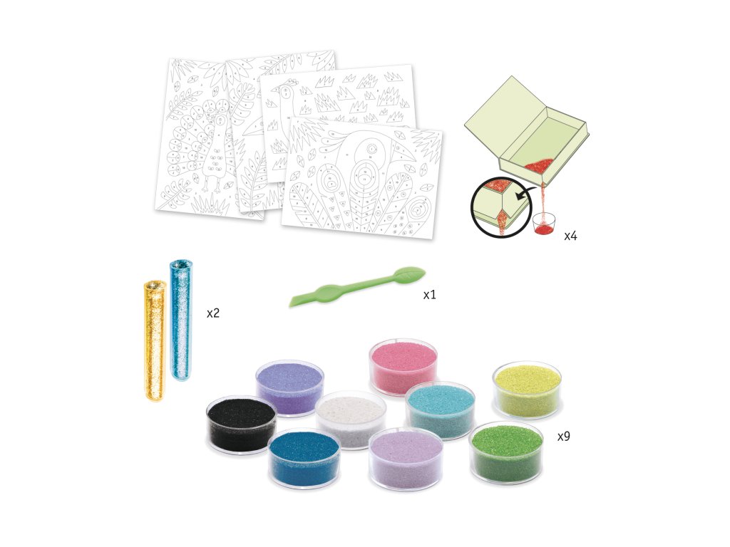 Djeco Pískování Oslňující ptáci