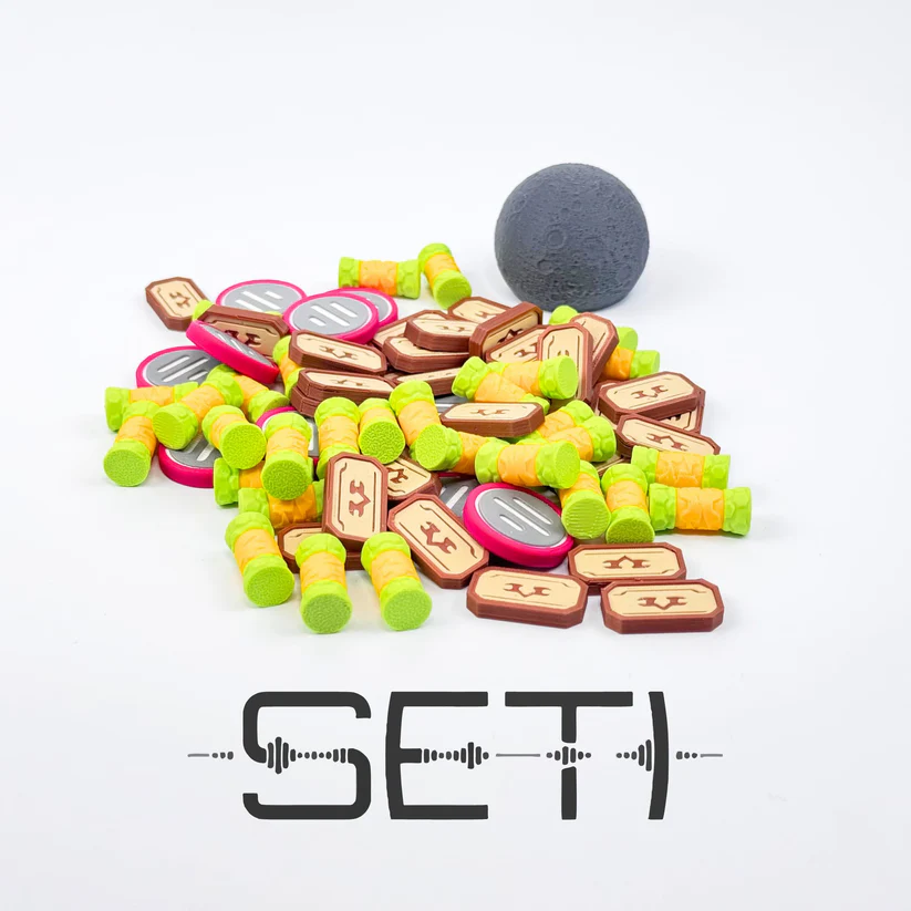 Woodneq SETI: Pátrání po mimozemské inteligenci - vylepšené žetony Varianta: Nemalovaný měsíc