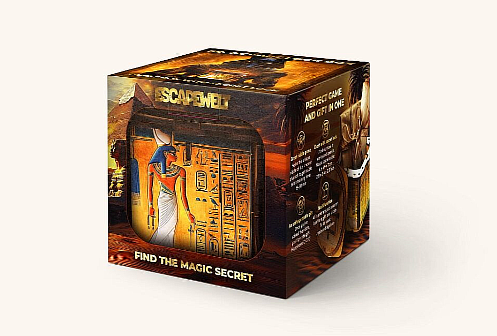 EscapeWelt Dřevěný hlavolam Secret Lock Box barevný