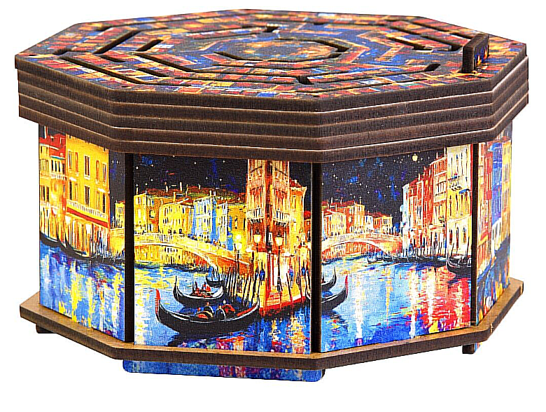 EscapeWelt Dřevěný hlavolam Art Secret Maze Box