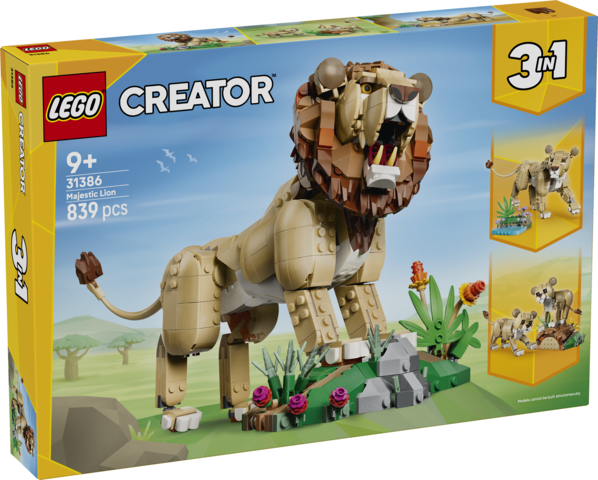 LEGO LEGO® Creator 3 v 1 Divoká zvířata: Majestátní lev 31386