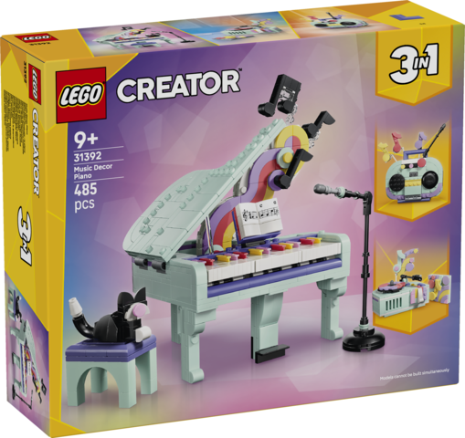 LEGO LEGO® Creator 3 v 1 Hudební dekorace: Klavír s kočkou 31392