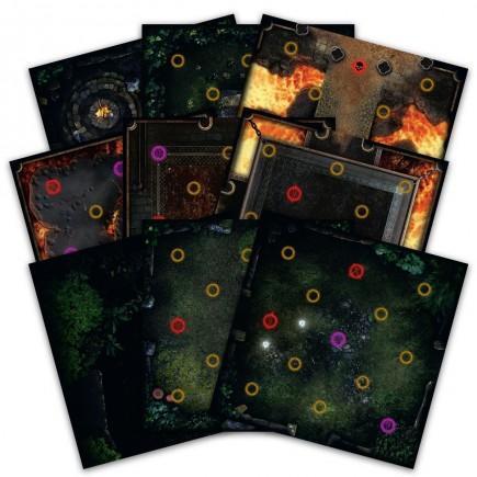Levně Steamforged Games Ltd. Dark Souls: The Board Game - Darkroot Basin and Iron Keep Tile Set