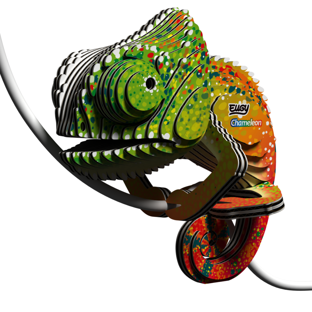EUGY Chameleon 3D kartonová skládačka