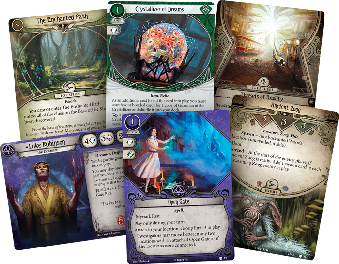 Fantasy Flight Games Arkham Horror LCG: Where the Gods Dwell Mythos Pack Obrázek