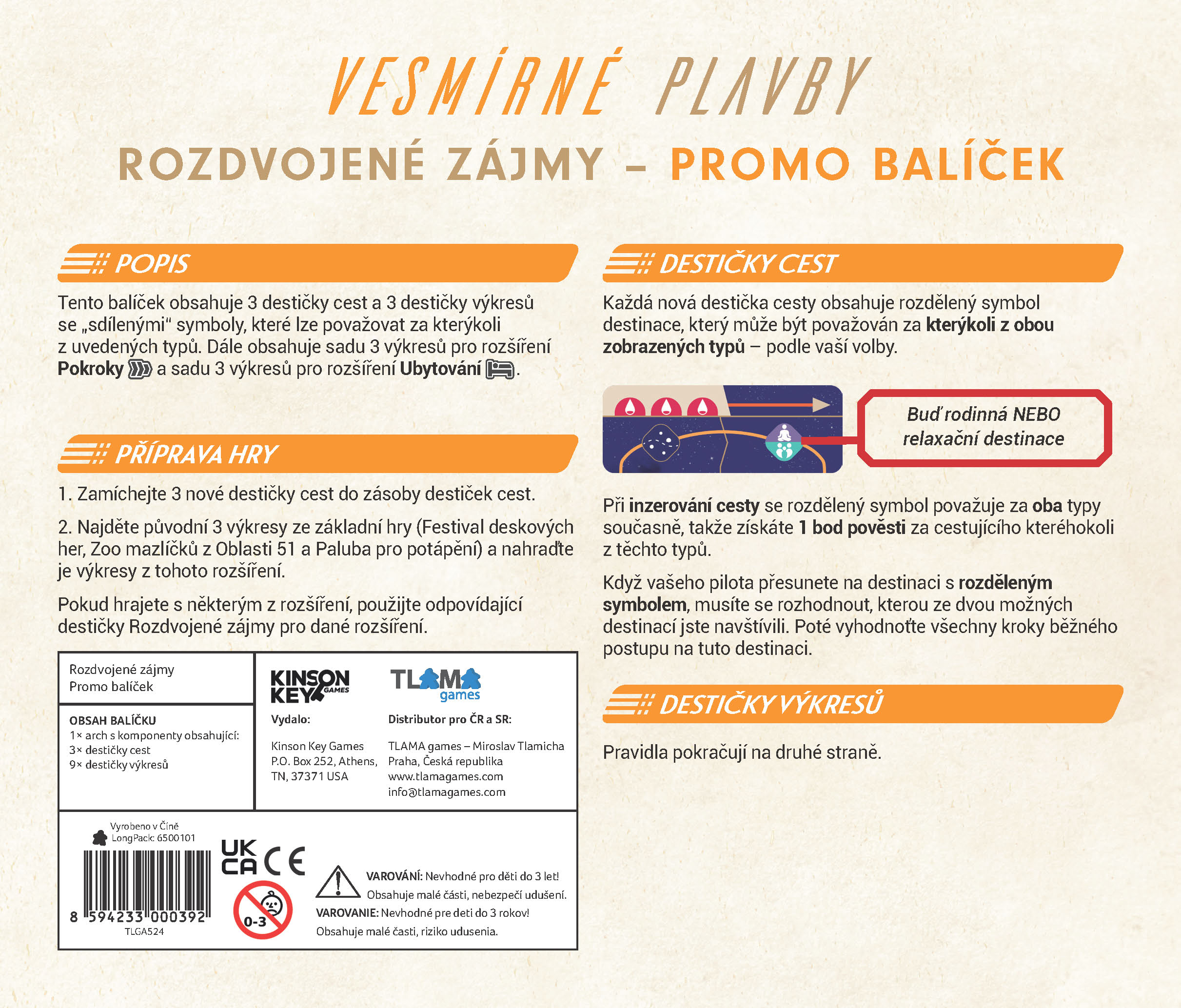 TLAMA games Vesmírné plavby - Rozdvojené zájmy promo balíček