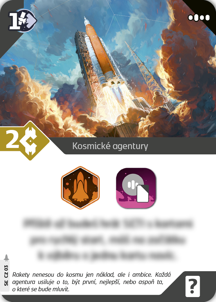 Mindok SETI - Kosmické agentury promo karta