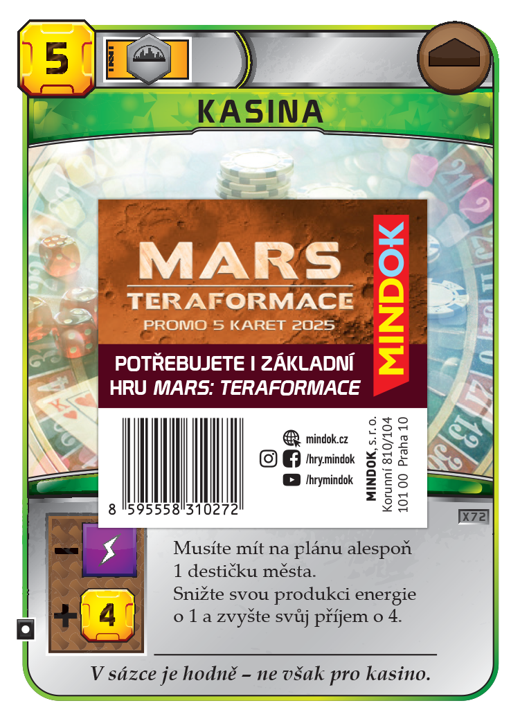 Mindok Mars: Teraformace – promo 5 karet 2025