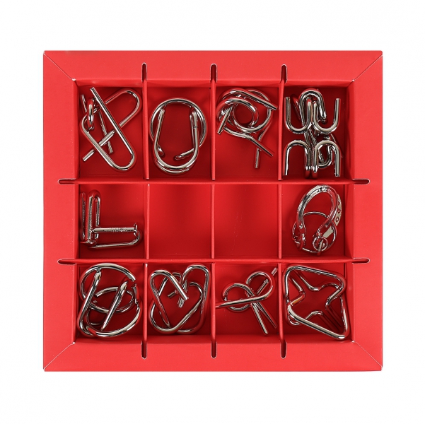 Albi Sada 10 hlavolamů - červená Obrázek