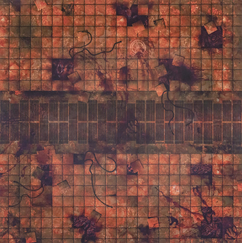 Gamemat.eu Herní podložka 3'x3' (91,5 x 91,5 cm) - různé motivy Barva: Necropolis (3'x3' Battle mat)