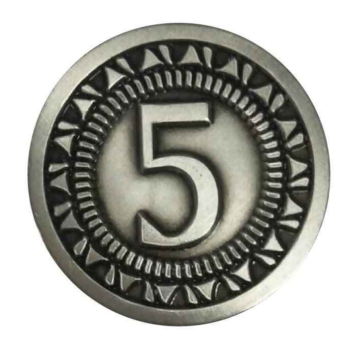 Levně TLAMA games Univerzální mince pro deskové a RPG hry hodnoty "5"