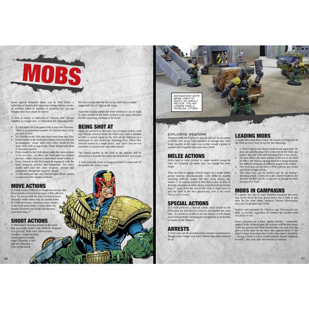 Warlord Games Judge Dredd Rulebook Obrázek