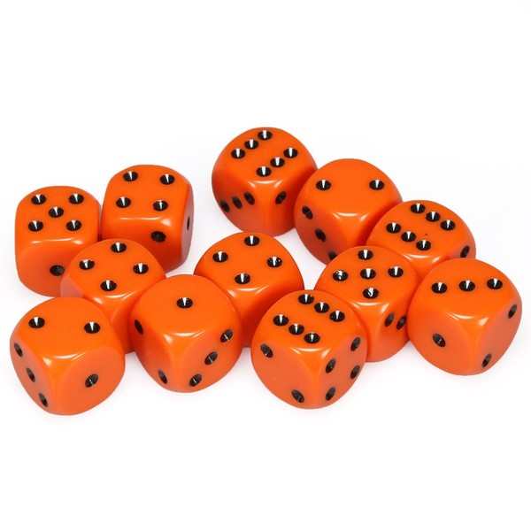 Chessex Hrací kostka 12 mm Barva: oranžová / černá (malá)