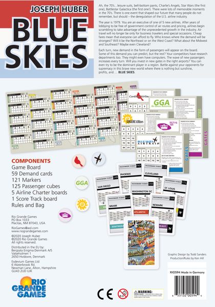Rio Grande Games Blue Skies Obrázek