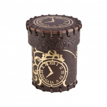 Q-Workshop Steampunk Brown & Golden Leather Dice Cup (+ 2 kostky)