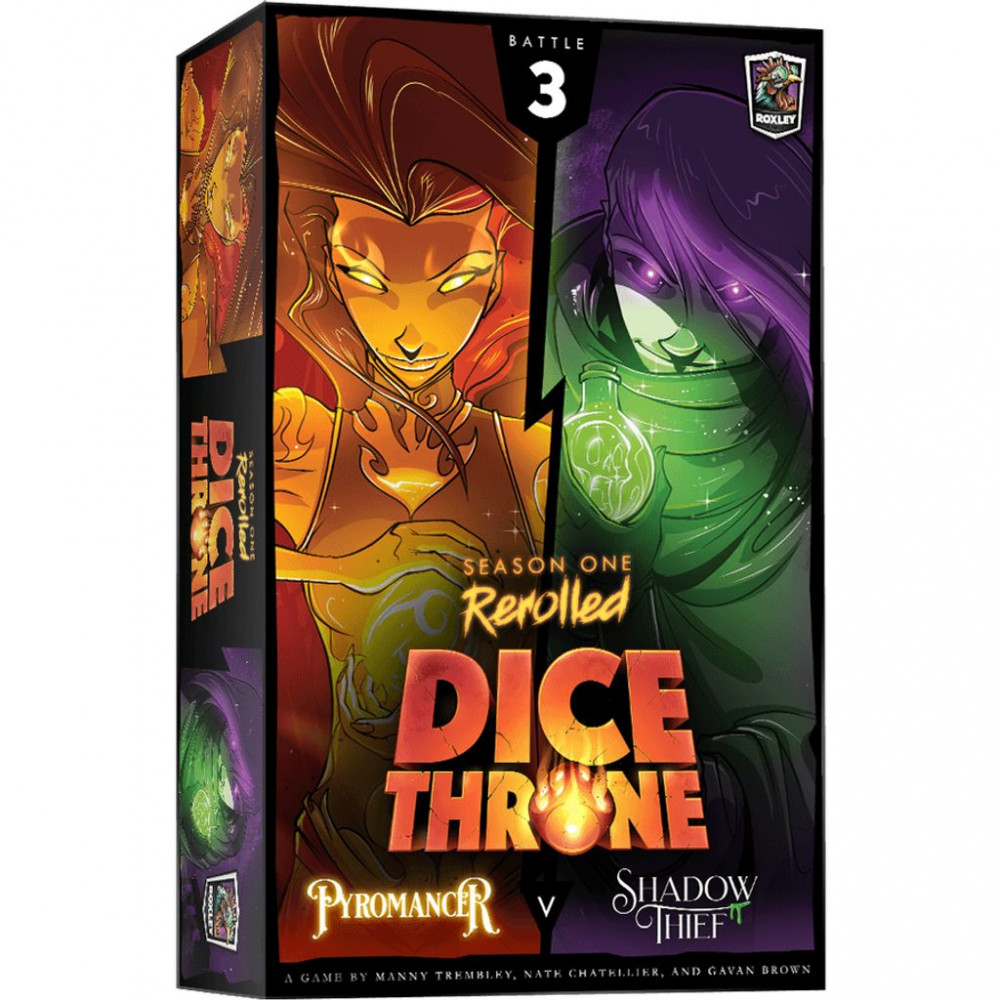 Roxley Games Dice Throne: Season One Rerolled - Pyromancer vs. Shadow Thief