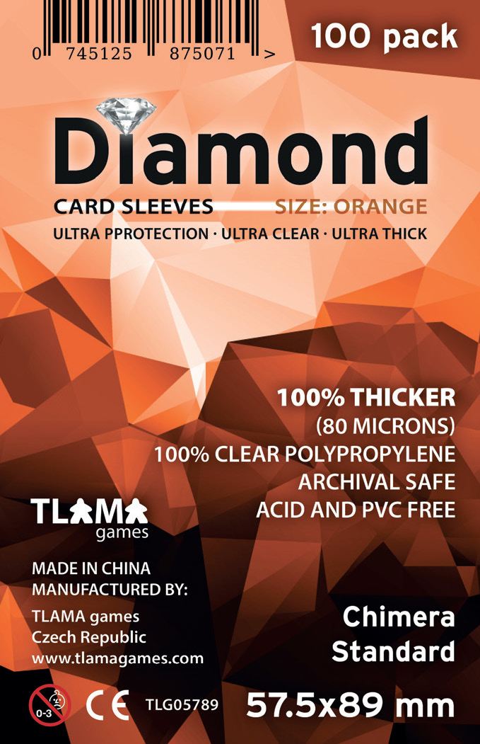 TLAMA games Obaly na karty Diamond Orange: Chimera Standard (57,5x89 mm) (80 mikronů, 100 ks)